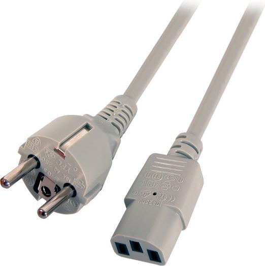 Produktbild EFB Elektronik EFB Netzkabel Schutzkontakt 180°-C13 180°,grau,2.0m,3x0.75mm (2 m, C13)