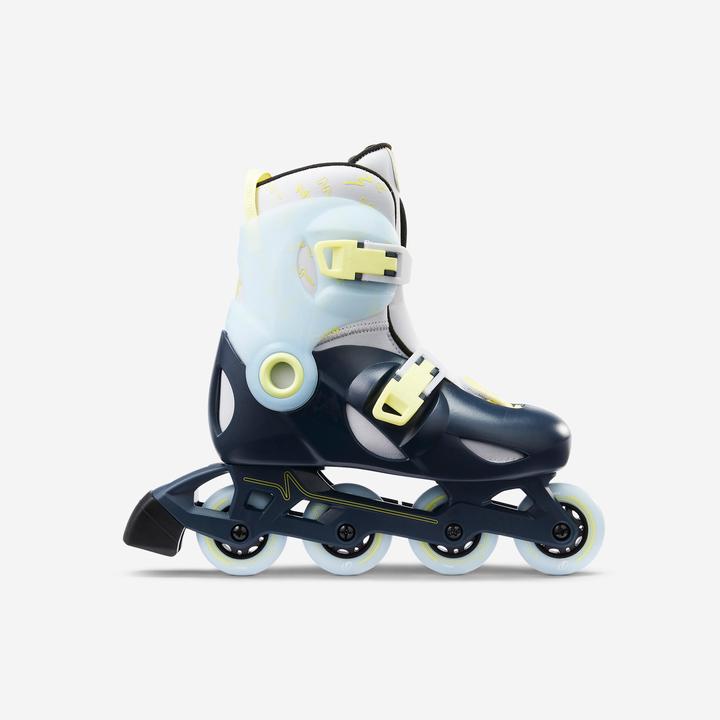 Produktbild Oxelo Play 5 Kids' Inline Skates - Blue/Lemon yellow (32, 34)