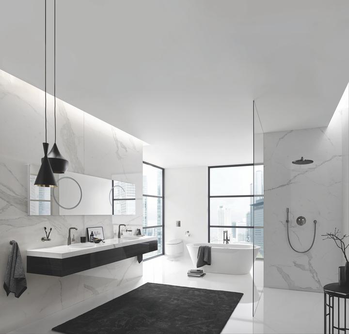 Actual product image Grohe Overhead shower set Rainshower Cosmopolitan 310 26066AL0 31 cm incl. shower arm 38 cm hard (9 l/min)