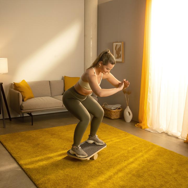 Image du produit Sportplus Balance Board en bois avec roulette
