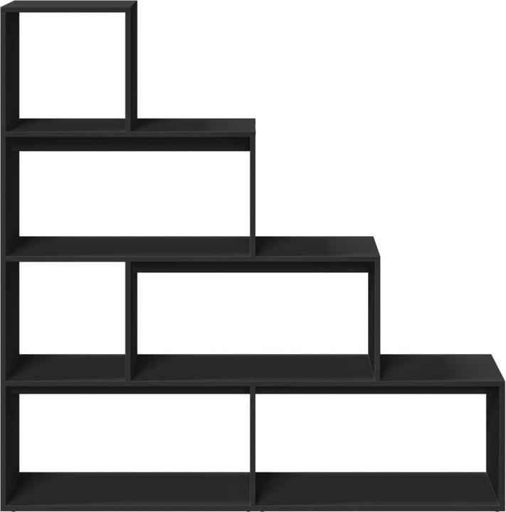 Produktbild VidaXL Raumteiler Bücherregal Standregal Treppenregal Regal 4 Stufen Schwarz (29 x 143.5 x 143.5 cm)