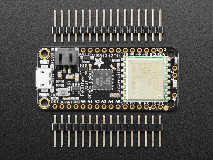 Actual product image Adafruit Feather 32u4 RFM95 LoRa Radio 868 or 915 MHz (Various)