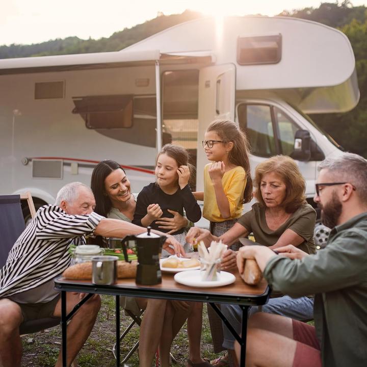 Produktbild Ty Höhenverstellbarer Campingtisch-Set klappbar mit 4 Klappstühlen