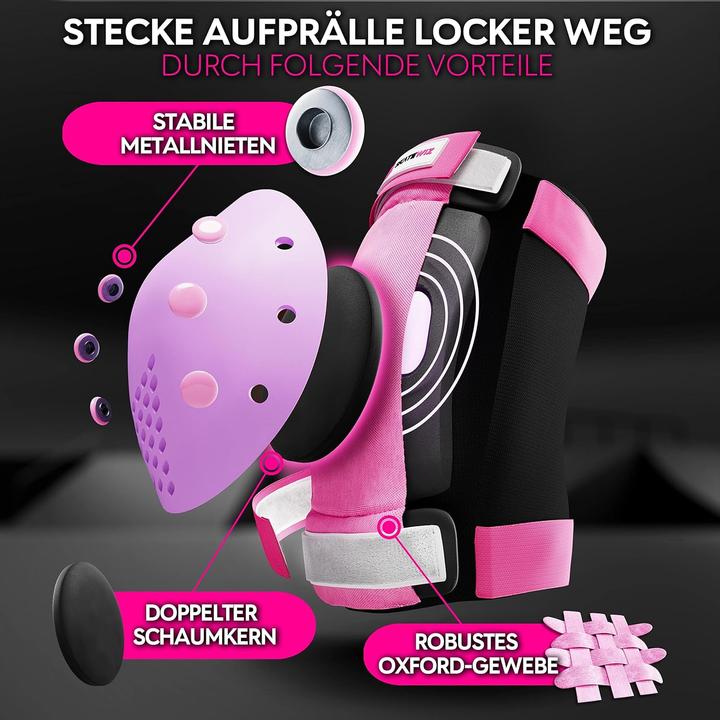 Produktbild Skatewiz Skate Protektoren Set (M, L, Handgelenkschoner, Knieschoner, Ellbogenschoner, 6 Stück)