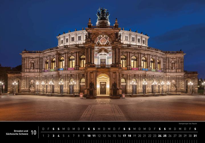 Produktbild Dresden und Sächsische Schweiz Premiumkalender 2026 (50 x 35 cm, Harter Einband, Deutsch)