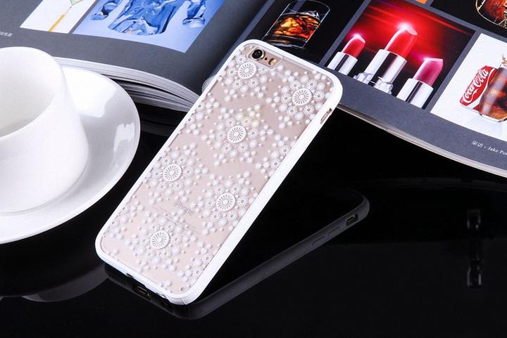 Produktbild König Design Apple iPhone 8 Handy Hülle Mandala Case Schutzhülle Motiv Cover Flocken Weiss Neu (Apple iPhone 8)