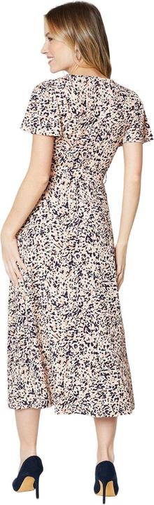 Actual product image Dorothy Perkins Womens/Ladies Abstract Wrap Flutter Midi Dress (36)