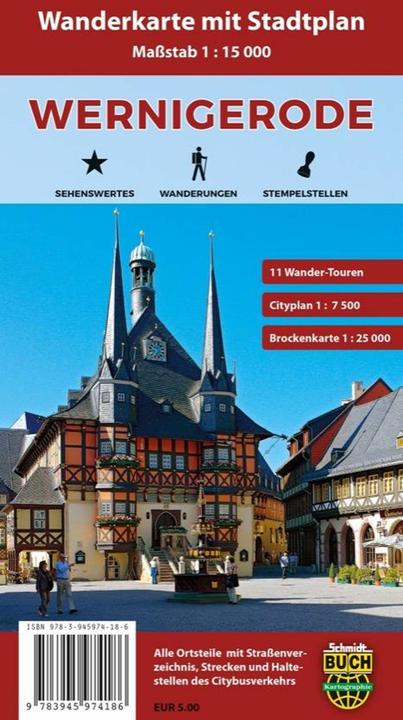 Produktbild Wernigerode, Wanderkarte und Stadtplan