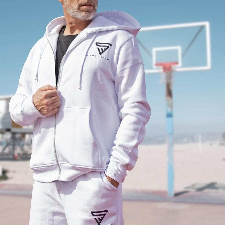 Image du produit Stahlwerk Jogging blanc taille L en 70% coton et 30% polyester (L)