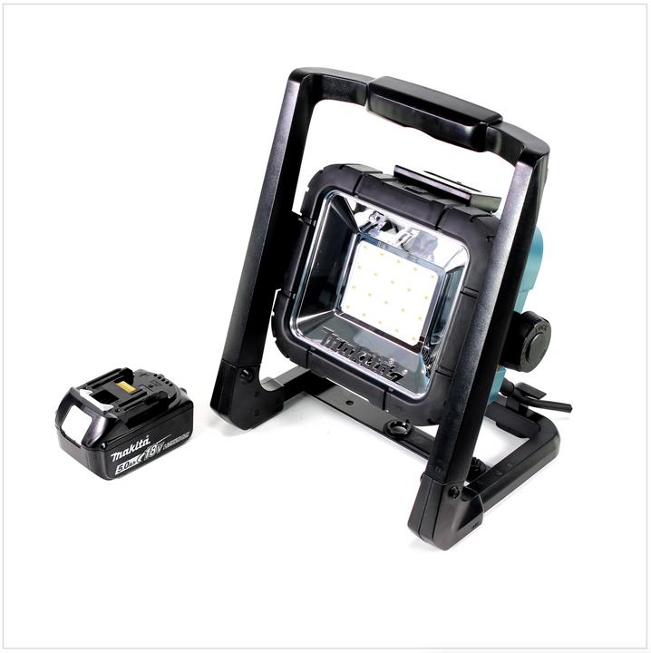 Productafbeelding Makita DEADML / DML 805 LED bouwschijnwerper 14,4 - 18 Volt / 230 Volt + 1x BL 1850 B 18V - 5 Ah Li-Ion A (750 lm)