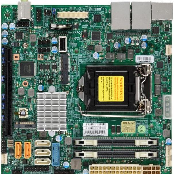 Produktbild Supermicro X11SSV-LVDS (LGA 1151, Intel Q170 Express, Mini-ITX)