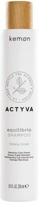 Actual product image Kemon Actyva Balance Shampoo Sebum-Regulating for Oily Skin with Lotus Flower and Aloe Vera 250ml (Liquid shampoo)