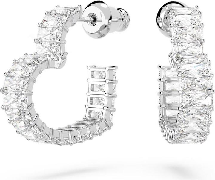 Produktbild Swarovski Matrix Kreolen Herz Klein Weiss (Swarovski Metall)