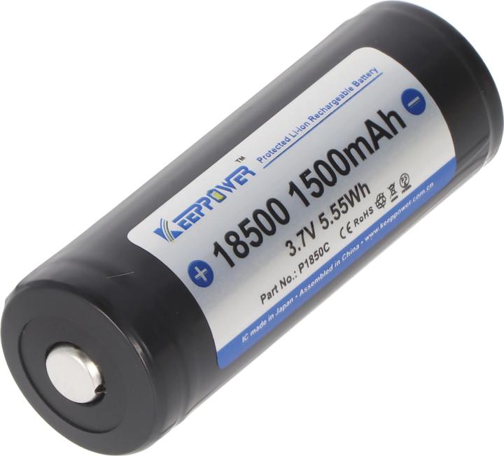 Actual product image Keeppower Akku 18500 geschützt (1 pcs., 18500, 1500 mAh)