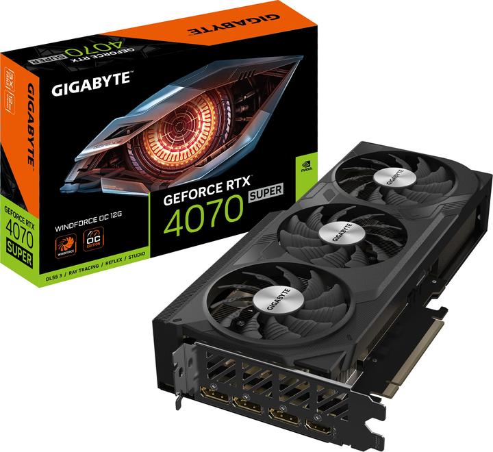 Actual product image Gigabyte GeForce RTX 4070 SUPER WINDFORCE OC 12G (12 GB)