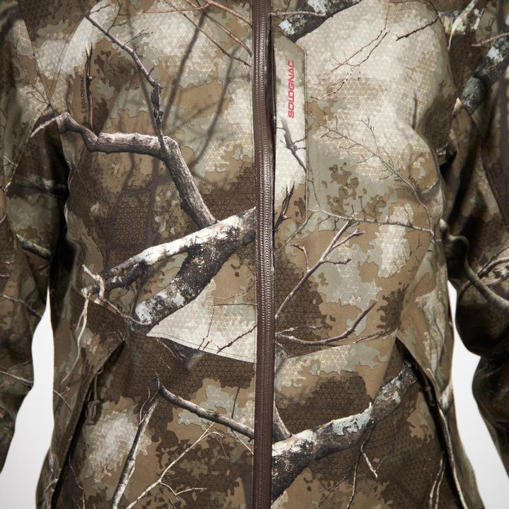 Produktbild Solognac Jagdjacke Regenjacke 500 Damen geräuscharm Camouflage