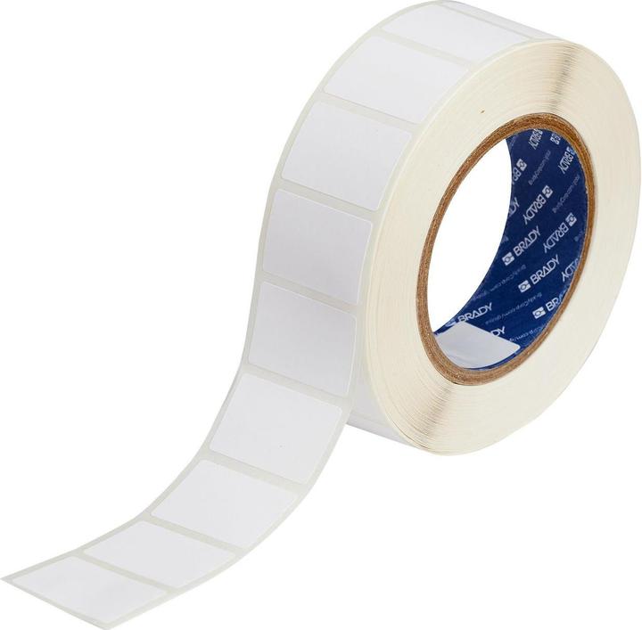 Produktbild Brady J40-235-2475, Inkjet Polyester Folie, Weiss, matt, 38.10 x 25.40 mm, permanent (750 E.)