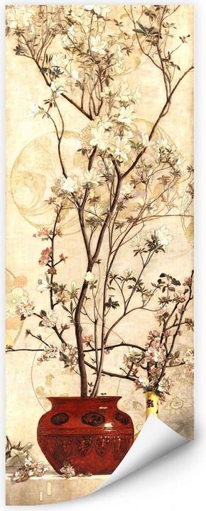 Actual product image Trenddeko Still life with azaleas in a Chinese pot (40 x 100 cm)