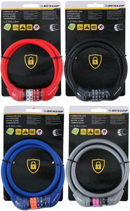 Actual product image Dunlop Combination lock 4as