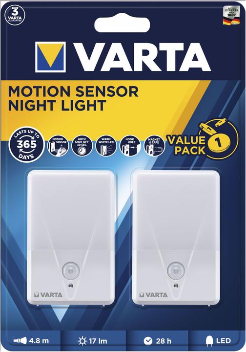 Actual product image Varta Motion Sensor Night Light Twin Pack without battery 16624101402