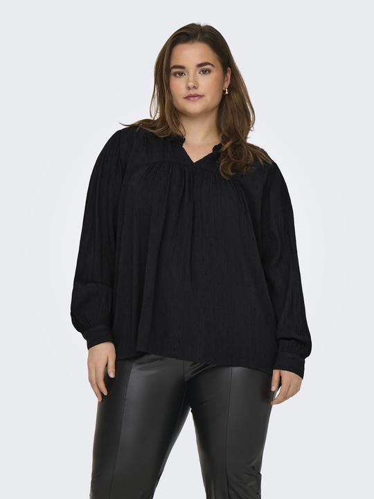 Produktbild Only Normal geschnitten V-Ausschnitt Ärmelbündchen mit Knopf Top Top (48)