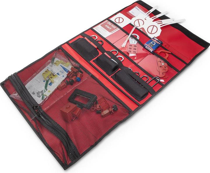 Actual product image Brady LOTO sales bag - Small bag, nylon, red, with contents (1 piece)