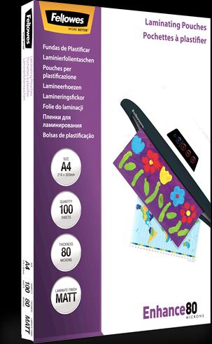Produktbild Fellowes Enhance 80 (A4, 100 Stück, 80 µm)