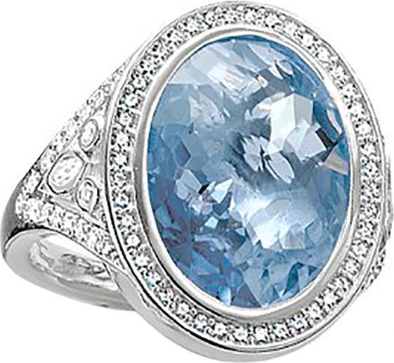 Thomas Sabo Ring hellblau und Zirkonia weiss TR2022-059-1