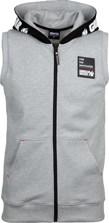 Gorilla Wear Milwaukee Zip Hooded Tank Top - Grau (XXL)