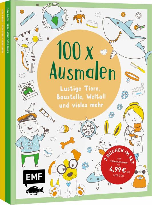 Produktbild 100 x Ausmalen – 2 Ausmal-Bücher im Bundle