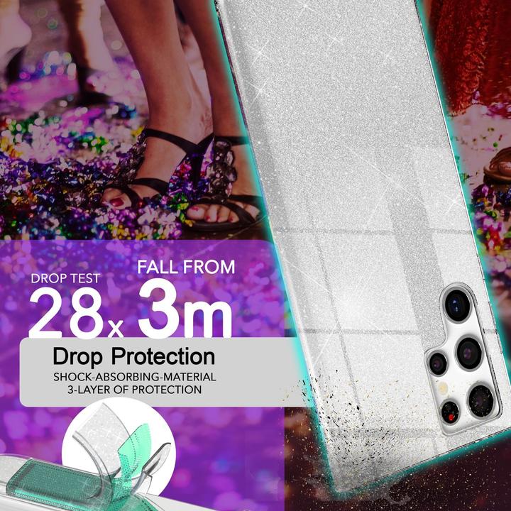 Actual product image Nalia Glitter hybrid cover (Samsung Galaxy S24 Ultra)