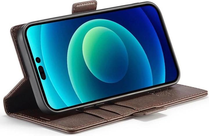Actual product image Cover-Discount iPhone 14 Pro - Stand Flip Case Cover brown (Apple iPhone 14 Pro)