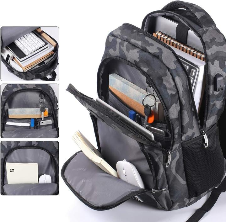 Immagine prodotto Yamtion Laptop-Rucksack mit USB-Ladeanschluss (35 l)