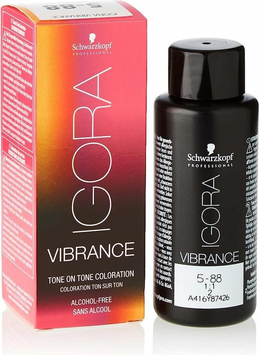 Actual product image Schwarzkopf Professional IGORA Vibrance Hair Tint NEW (5-88 Light Brown Red Extra)