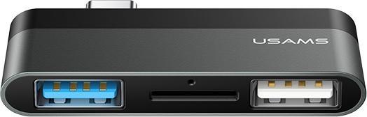 Actual product image Usams CONCENTRATORIAUS USB US-SJ463 1 x Micro SD + 2 x USB-A 3.0 (SJ463HUB01) (USB-C, 3 Ports)