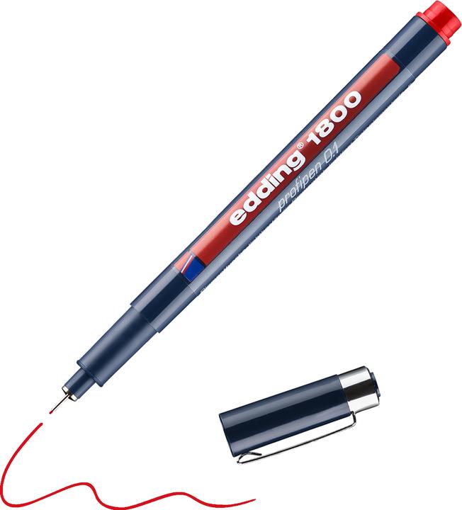 Image du produit Edding Dessinateur de fibres Profipen 1800 (Rouge, 1 x)