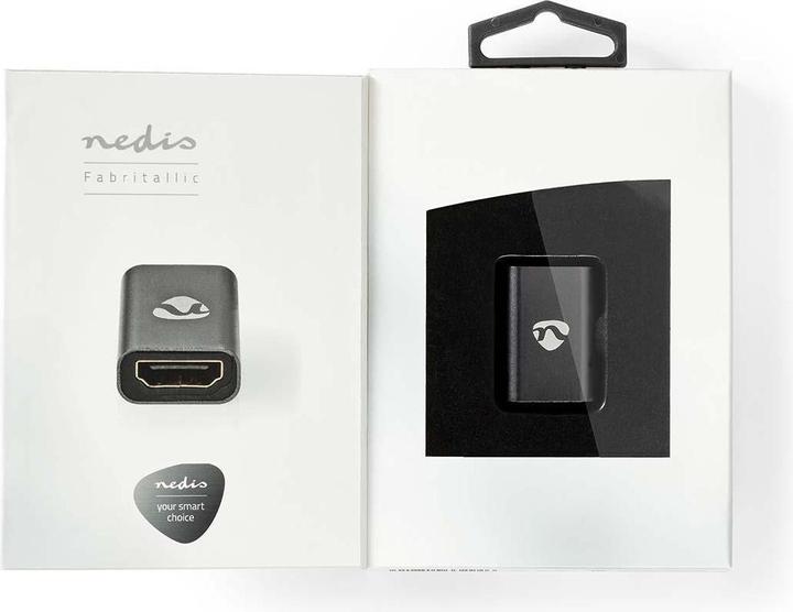 Produktbild Nedis HDMI™ -Adapter HDMI™ Buchse/HDMI™ Eingang HDMI™ Ausgang/HDMI™ Buchse Vergoldet Gerade Aluminiu (HDMI, 3 cm)