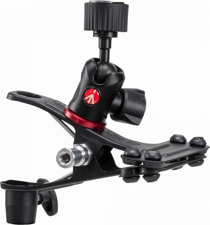Produktbild Manfrotto Spring Clamp, Universalklammer Cold Shoe mit Kugelkopf und Blitzschuh (Stativklemme)