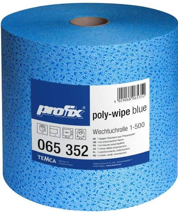 Produktbild Profix Nasswischtuchrolle poly-wipe aus PP ca. 38x32cm - 500 Blatt (500 Stk.)