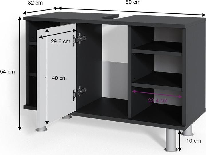 Actual product image Vicco Fynn (80 x 32 x 54 cm)