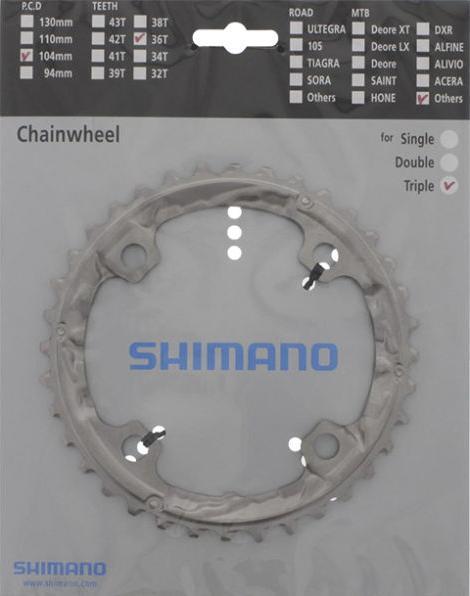 Produktbild Shimano Kettenblatt Deore LX FC-T551 36 Zähne AL (36)