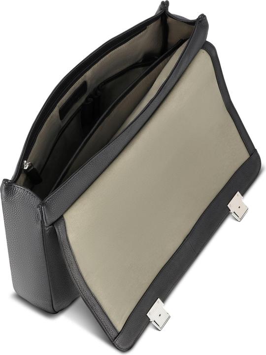 Actual product image Bugatti Valencia briefcase RFID leather 40 cm laptop compartment