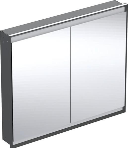 Geberit ONE armoire de toilette avec ComfortLight, 2 portes, montage encastré, 105x90x15cm, 505.804