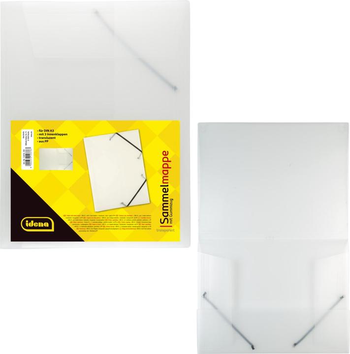Produktbild Idena Sammelmappe A3 PP mit Gummizug weiss (A3, 1 x)
