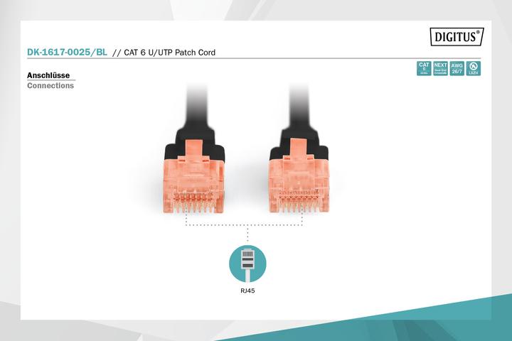 Produktbild Digitus Netzwerkkabel (U/UTP, CAT6, 0.25 m)