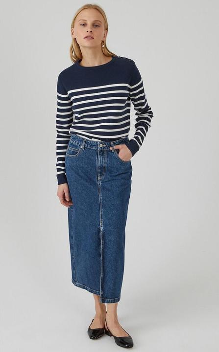 Produktbild La Redoute Collections Matrosenpullover aus Bio-Baumwolle (S)