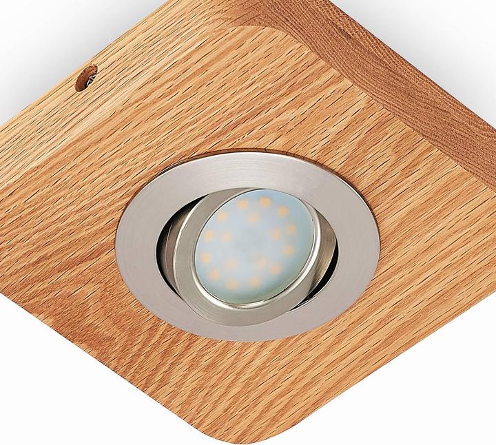 Produktbild Lindby Mikari LED-Deckenleuchte aus Holz, 1-fl. (310 lm)