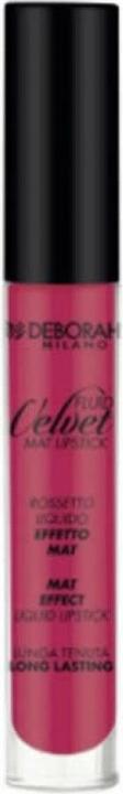Actual product image Deborah Milano Fluid Velvet Mat Lipstick Matte Liquid Lipstick No. 04 Shocking Fuchsia (04 Shocking Fuchsia)