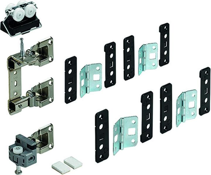 Actual product image Hettich Complete set folding sliding door hardware Wing Line 77, Forsli