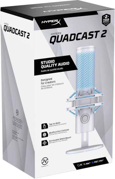 Productafbeelding HP HyperX QuadCast 2 - USB Microphone (Grey)